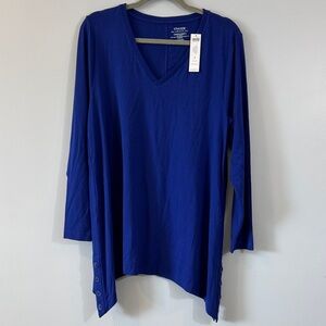 Chico's Royal Blue V-Neck Tunic